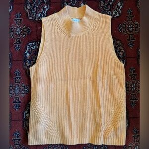 LOFT Coral peach Sleeveless sweater Knit Top